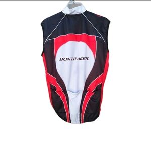 Vintage Bontrager Race Lite Sleeveless Cycling Jersey Vest Red White Black XL